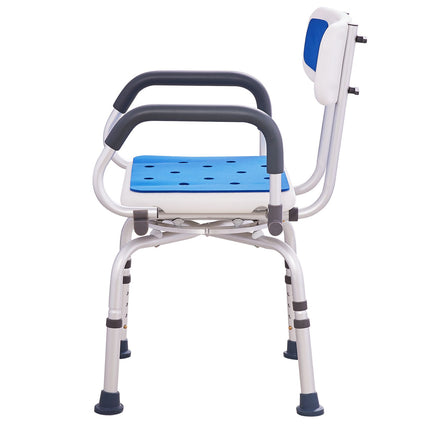 360¬∞ Swivel Shower Chair with Pivoting Arms ‚Äì Adjustable Height, Non-Slip, 400lbs Capacity