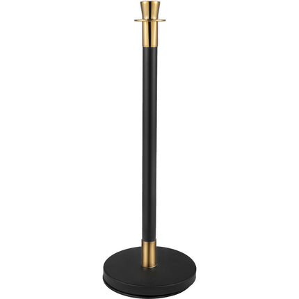 Crowd Control Stanchion, Set of 6 Pieces Stanchion Set, Stanchion Set with 5 ft/1.5 m Black Velvet Rope, Black Crowd Control Barrier with Sturdy Concrete and Metal Base – Easy Connect Assembly