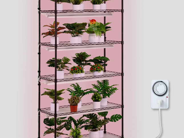 VEVOR Plant Stand with Grow Light 6 Tiers 180W 180 cm  Indoor Plant Grow Shelf