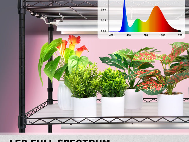 VEVOR Plant Stand with Grow Light 6 Tiers 180W 180 cm  Indoor Plant Grow Shelf