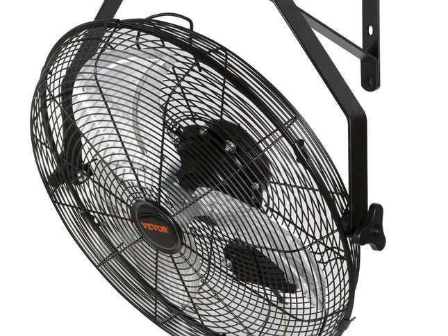 VEVOR Industrial Wall Mount Fan Waterproof Metal Fan 17.6'' 3 Speed Airflow