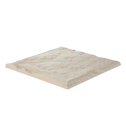 Garden Stepping Stones, 16Pcs 39.5x39.5 cm, Decorative Stepping Stones with Stakes, Weather-Resistant Plastic Pathway Pavers, Smooth Surface, Outdoor Walkway for Lawn Patio Landscape, Beige