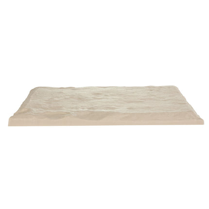 Garden Stepping Stones, 16Pcs 39.5x39.5 cm, Decorative Stepping Stones with Stakes, Weather-Resistant Plastic Pathway Pavers, Smooth Surface, Outdoor Walkway for Lawn Patio Landscape, Beige