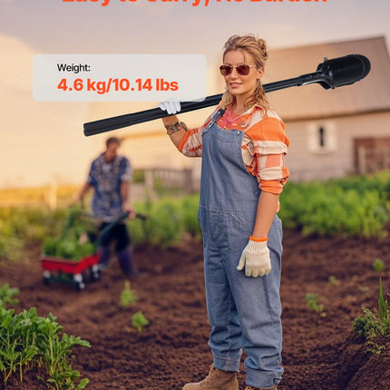 VEVOR Post Hole Digger, Heavy Duty Post Hole Digger with Fiberglass Handle, Manual Hole Digger with Scale Markings and Metal Blade, Post Hole Digger Tool for Digging Gardening and Outdoors, 1460 mm