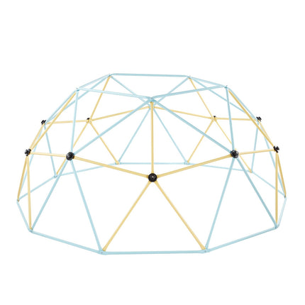 Climbing Dome, 305cm Geometric Dome Climber, 453kg Loading Jungle Gym Playground with 2 Basketballs & Octopus Net, Easy-Assembly Outdoor Backyard Climbing Equipment for Kids 3 to 10 Years Old