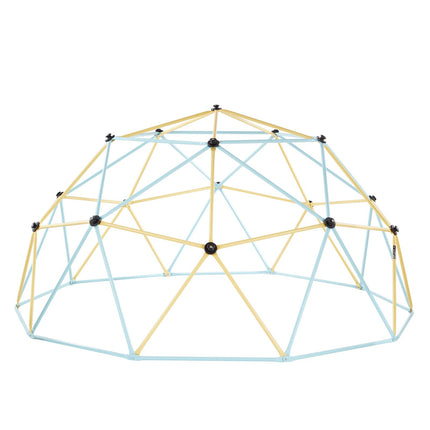 Climbing Dome, 305cm Geometric Dome Climber, 453kg Loading Jungle Gym Playground with 2 Basketballs & Octopus Net, Easy-Assembly Outdoor Backyard Climbing Equipment for Kids 3 to 10 Years Old