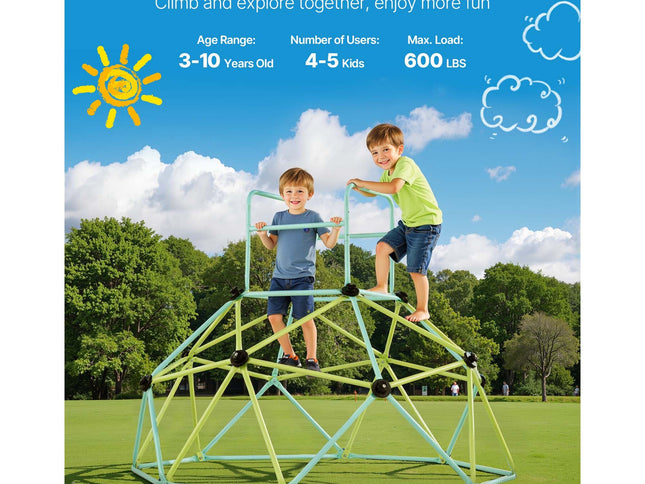 Kids Geometric Climbing Dome ‚Äì 183cm, 270kg Capacity, Ages 3‚Äì10