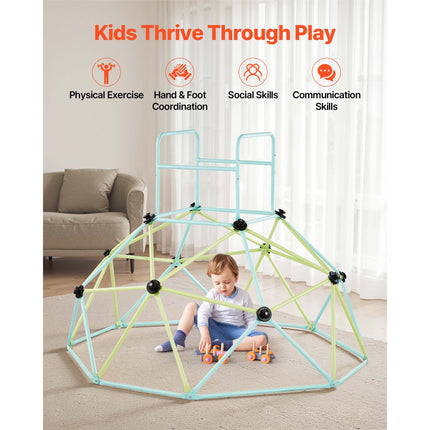 Climbing Dome, 183cm Geometric Dome Climber for Kids, 270kg Loading Indoor/Outdoor Jungle Gym Playground, Easy-Assembly Backyard Climbing Play Equipment for Boys Girls 3 to 10 Years Old