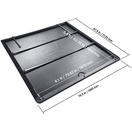 Truck Bed Cover, Roll Up Truck Bed Tonneau Cover, Compatible with 2002-2018 Dodge Ram 1500, 2003-2024 2500 3500, 2019-2024 Classic, for 6.4 x 5.5 ft Bed, Soft PVC material, Roll Up Tonneau Cover