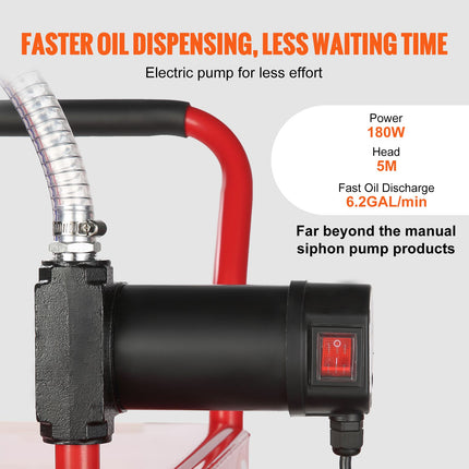 30 Gallon Fuel Caddy Portable Storage Tank 23.5 L/min with 180W Pump