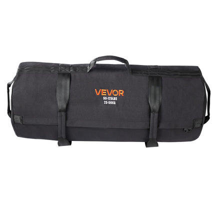 Workout Sandbag, Heavy Duty Workout Power Bags with Handles, 23-56 kg Adjustable Slam Bag for Fitness Strength Weight Training Cross-Training, Home Gym Exercise, Black (Unfilled)