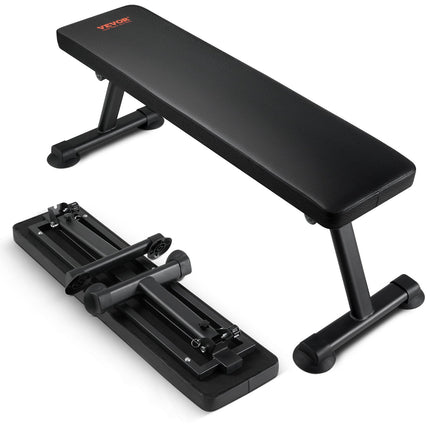 Flat Weight Bench, Foldable Strength Training Bench, Utility Workout Bench for Full Body Workout, 1000 LBS Press Bench for Home Gym Exercise, for Multi-Purpose Weight Training and Ab Exercises