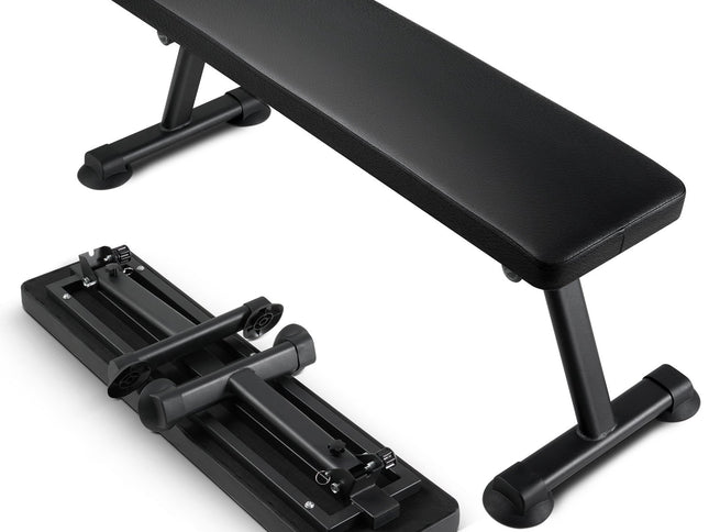Flat Weight Bench, Foldable Strength Training Bench, Utility Workout Bench for Full Body Workout, 1000 LBS Press Bench for Home Gym Exercise, for Multi-Purpose Weight Training and Ab Exercises