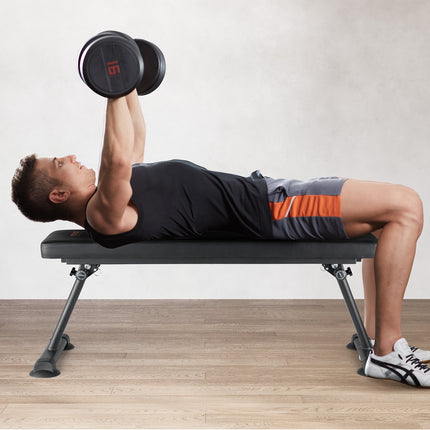 Flat Weight Bench, Foldable Strength Training Bench, Utility Workout Bench for Full Body Workout, 1000 LBS Press Bench for Home Gym Exercise, for Multi-Purpose Weight Training and Ab Exercises