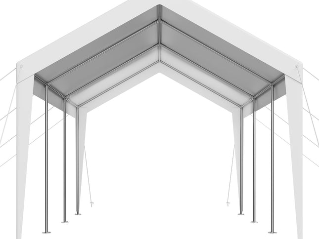 Carport Car Canopy 10 x 20 FT Heavy Duty Portable Car Shelter Tent White