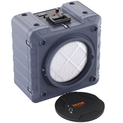 VEVOR Air Scrubber with 3-Stage Filtration, Stackable Negative Air Machine 550 CFM, Air Cleaner with MERV10, Carbon, H13 HEPA, for Home, Industrial and Commercial Use