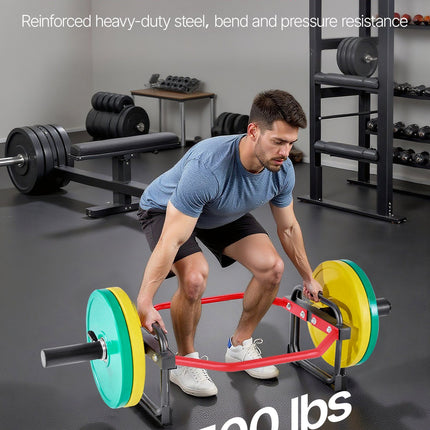 Trap Bar Hex Bar, 50mm Hex Barbell, 240 kg Capacity Shrug Bars, Weightlifting and Strength Training Equipment, Home Gym for Squats, Deadlifts, Shoulder Presses, Red
