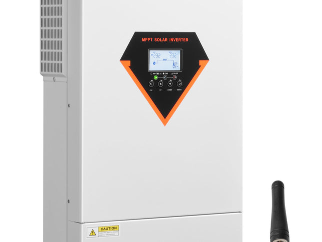 Hybrid Solar Inverter, 6000W, All in One Pure Sine Wave Power Inverter Charger, 220V AC, with Built-in 120A MPPT Solar Charger Controller, for Off-Grid System Lead Acid Lithium Battery