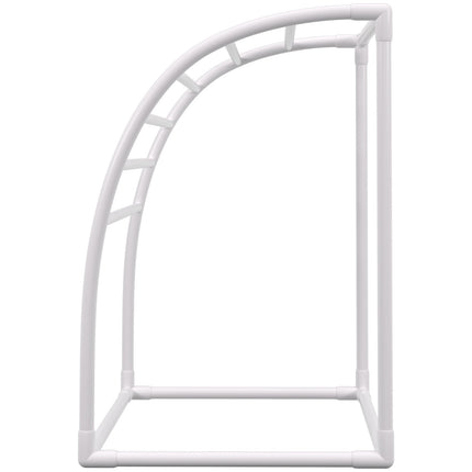 VEVOR Outdoor Towel Rack Pool Towel Rack 7 Bar Curved White Freestanding Patio
