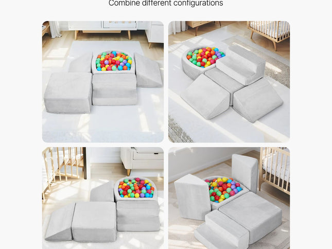 Toddler Foam Climbing Blocks with Ball Pit ‚Äì 5-Piece Set, Ages 6 Months‚Äì3 Years (Balls Not Included)