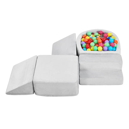 Climbing Toys, 5-Piece Set, Foam Climbing Blocks for Toddlers 6 Months to 3 Years, Baby Climbing Blocks with Ball Pit (Balls Not Included), Indoor Climb and Crawl Activity Playset for Crawling