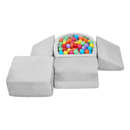 Climbing Toys, 5-Piece Set, Foam Climbing Blocks for Toddlers 6 Months to 3 Years, Baby Climbing Blocks with Ball Pit (Balls Not Included), Indoor Climb and Crawl Activity Playset for Crawling