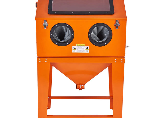 Sandblasting Cabinet with Stand, Gun & 4 Nozzles – 90 Gallon, 1.8 Gallon Dust Collector, 40–120 PSI