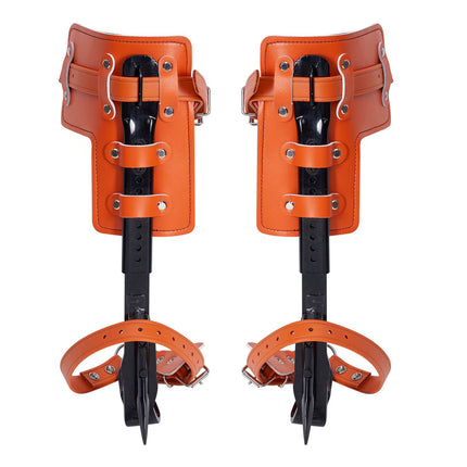 Tree Climbing Spikes Set, 1 Pair Alloy Steel Climbing Spurs with Safety Rope and Safety Harness, 350lbs Load Capacity Tree Climbing Gear, Arborist Equipment for Climbers, Fruit Picking, Orange