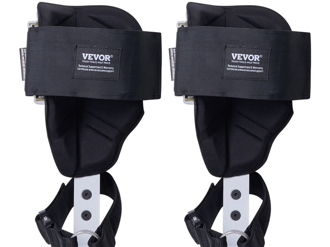 VEVOR Tree Climbing Spikes, 1 Pair Aluminum Climbing Spurs, 350lbs Load Capacity Tree Climbing Gear with Straps and Spike Protectors, Arborist Equipment for Climbers, Hunting, Fruit Picking, White
