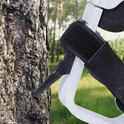 VEVOR Tree Climbing Spikes, 1 Pair Aluminum Climbing Spurs, 350lbs Load Capacity Tree Climbing Gear with Straps and Spike Protectors, Arborist Equipment for Climbers, Hunting, Fruit Picking, White