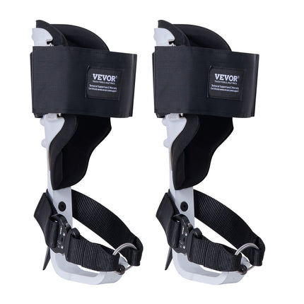 VEVOR Tree Climbing Spikes, 1 Pair Aluminum Climbing Spurs, 350lbs Load Capacity Tree Climbing Gear with Straps and Spike Protectors, Arborist Equipment for Climbers, Hunting, Fruit Picking, White
