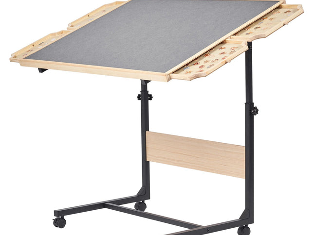1500-Piece Puzzle Table with 4 Drawers, Cover & Wheels ‚Äì 86 x 63cm, Adjustable Height & Tilt