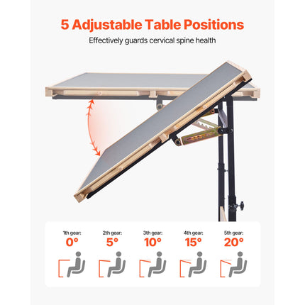1500 Piece Puzzle Table with Legs, 4 Drawers and Cover, 86x63cm Portable Wooden Board with Wheels, Jigsaw Puzzle Accessories for Adults, Adjustable Height & 5-Tilting-Angle, Gift for Mom