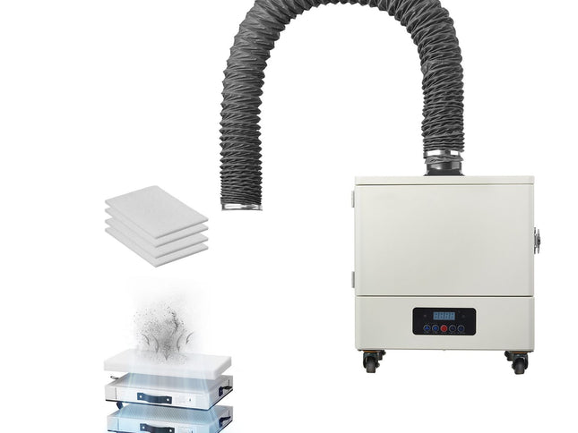 Solder Fume Extractor, 459 m³/h Strong Suction Soldering Smoke Absorber with 280W Brushless Motor, 4-Stage Filters, 10-Speed & Remote Control Smoke Purifier for Soldering, Engraving, DIY Welding