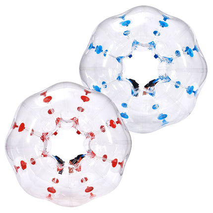 Inflatable Bumper Balls 2-Pack, 4FT/1.2M Body Sumo Zorb Balls for Teen & Adult, 0.8mm Thick PVC Human Hamster Bubble Balls for Outdoor Team Gaming Play, Bumper Bopper Toys for Garden, Yard, Park