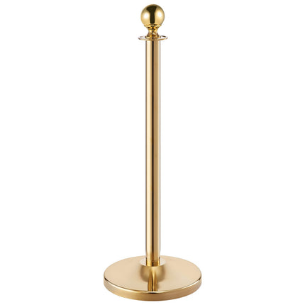 Stanchion Post with Velvet Rope, 6-Pack Crowd Control Stanchion with 4PCS 5FT Red Velvet Ropes, Stainless Steel Queue Barrier Line Divider with Fillable Base & Ball Top for Wedding Museum Party