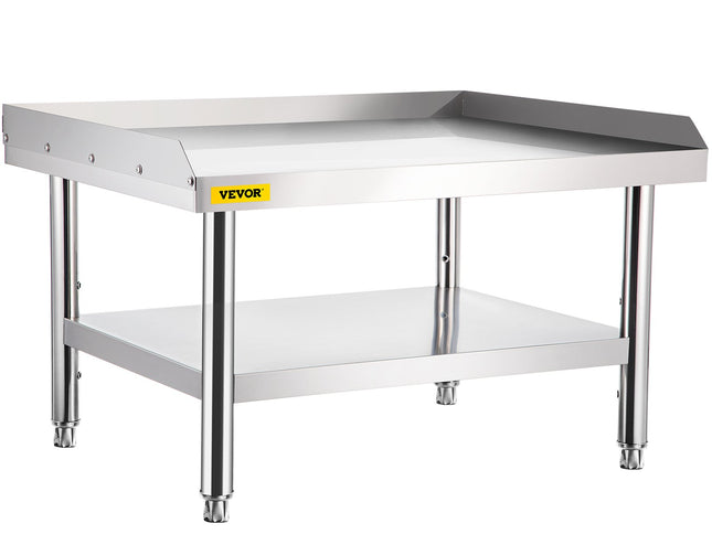 VEVOR Stainless Steel Equipment Grill Stand, 152x76x61 cm Stainless Table, Grill Stand Table with Adjustable Storage Undershelf, Equipment Stand Grill Table for Hotel, Home, Restaurant Kitchen