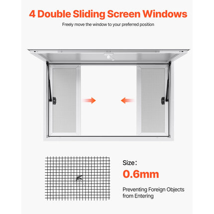 Aluminium Food Truck Concession Window with 4 Sliding Windows & Awning Door ‚Äì 1346 x 838mm, 85¬∞ Opening