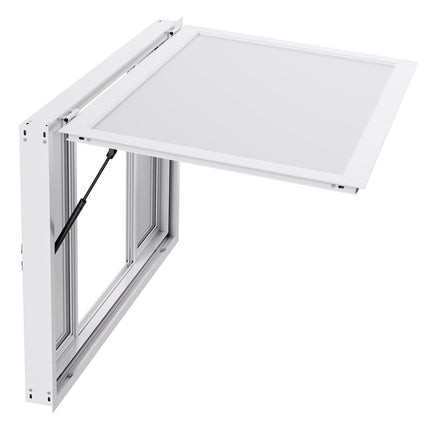 Aluminium Food Truck Concession Window with 4 Sliding Windows & Awning Door ‚Äì 1346 x 838mm, 85¬∞ Opening