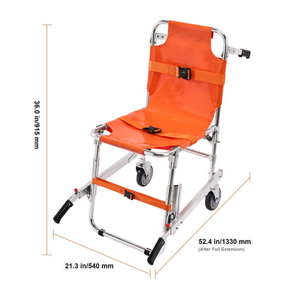 Foldable Aluminium Emergency Stair Evacuation Chair ‚Äì 2 Wheels, 159kg Capacity