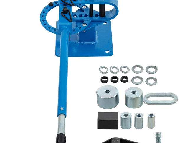 YP-9 Manual Bender, Soild Round Square Bar Metal Bender with 7 Bending Dies, Metal Rod Bar Bender Bending Tool for Construction Site Auto Repair