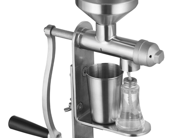 VEVOR Manual Oil Press Machine, Stainless Steel Oil Extractor Machine, Detachable Oil Presser for Effortless Cleaning, Household Oil Expeller for Pressing Peanuts, Sesame Seeds, Rapeseed, Tea Seeds