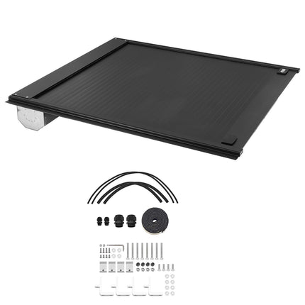 Retractable Tonneau Cover, 5.7 ft Hard Retractable Tonneau Cover with Built-in Drainage Pipe for 2009-2024 Dodge Ram 1500 Crew Cab, Customized Hard Tonneau Cover with Double-Lock & T-Slot