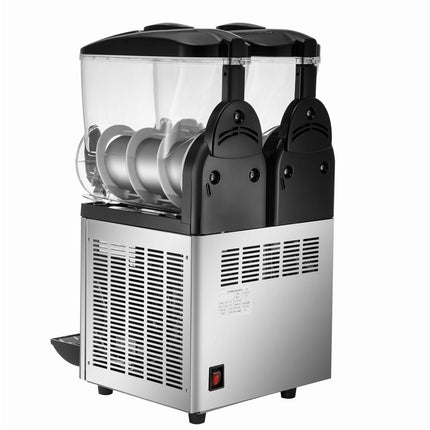 VEVOR Commercial Slush Machine Margarita Slush Maker 2x15L Frozen Drink Machine