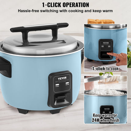 Commercial Rice Cooker & Warmer ‚Äì 8L, 40 Cups, Nonstick Pot, 24-Hour Keep Warm