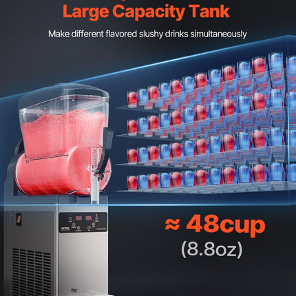 VEVOR 12L Commercial Slushy Machine Margarita Smoothie Frozen Drink Maker
