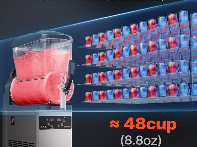VEVOR 12L Commercial Slushy Machine Margarita Smoothie Frozen Drink Maker