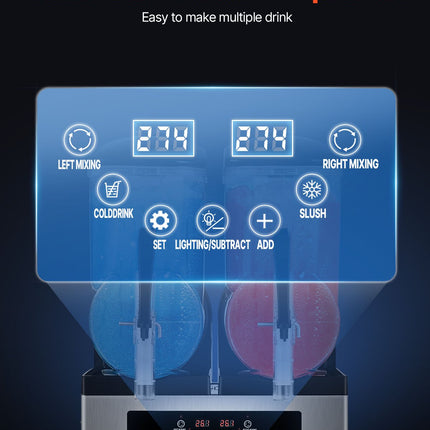 VEVOR 12Lx2 Tank Commercial Slushy Machine Margarita Smoothie Frozen Drink Maker