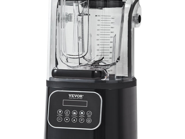 VEVOR Professional Blender with Shield 2L Jar Blender Combo, Stainless Steel 9 Speed