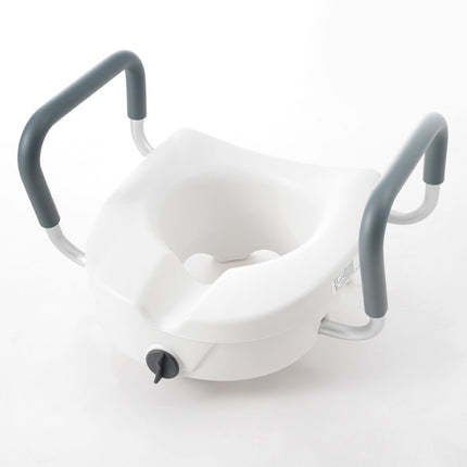 Raised Toilet Seat with Twist Lock ‚Äì 5in Rise, 19.1‚Äì21.7in Adjustable Width, 350lbs Capacity